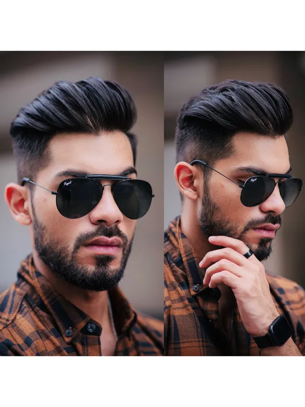 UV_Protected_Black_Aviator_Sunglasses_For_Men_&_Women
