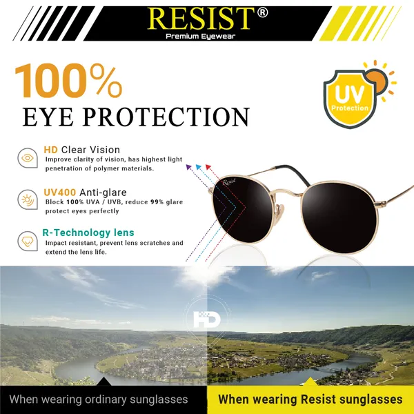 UV_Protected_Gold_Black_Round_Sunglasses_For_Men_&_Women