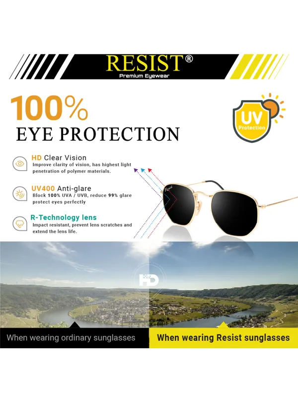 UV_Protected_Gold_Black_Round_Sunglasses_For_Men_&_Women