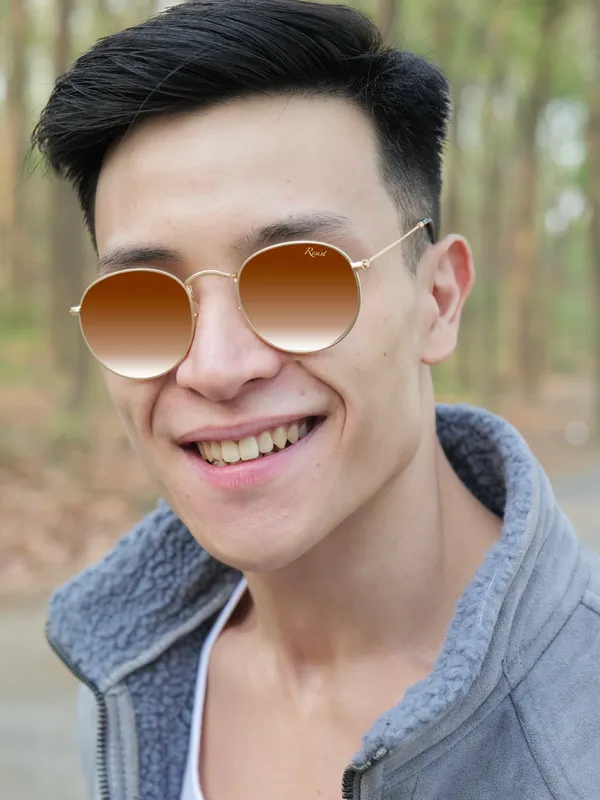 UV_Protected_Gold_Brown_Gradient_Round_Sunglasses_For_Men_&_Women