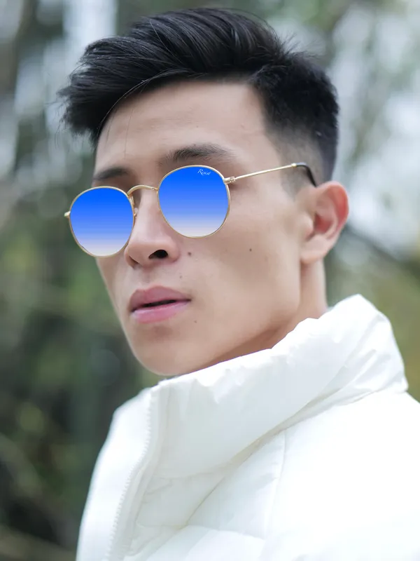 UV_Protected_Gold_Blue_Gradient_Round_Sunglasses_For_Men_&_Women