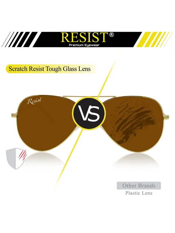 UV_Protected_Gold_Brown__Aviator_Sunglasses_For_Men_&_Women