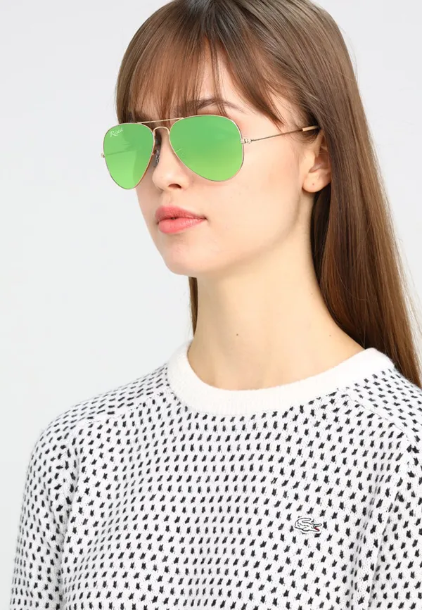 Resist Eyewear UV Protected Gold Green Night Vision Aviator