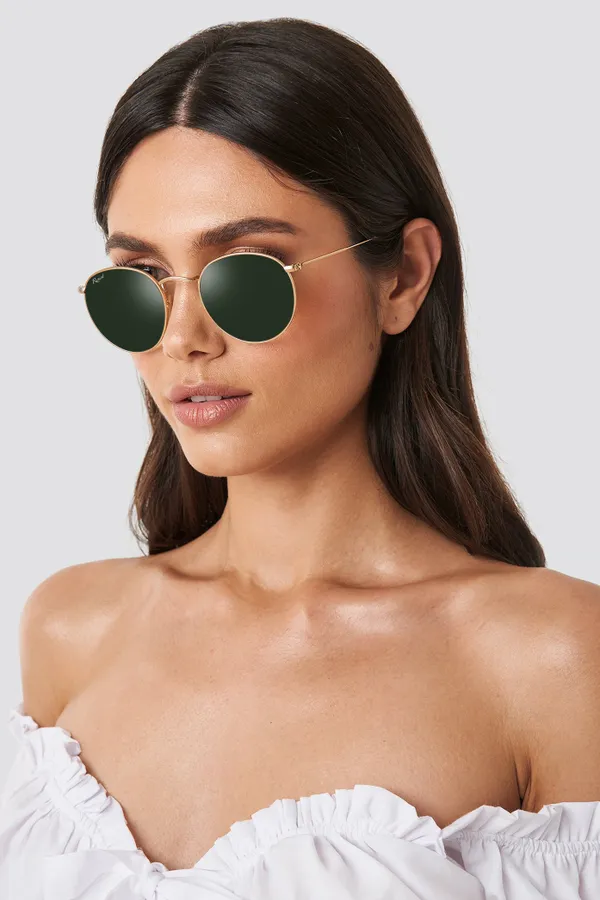 UV_Protected_Gold_Green_Round_Sunglasses_For_Men_&_Women
