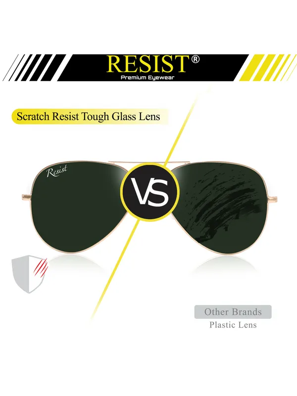 UV_Protected_Gold_Green__Aviator_Sunglasses_For_Men_&_Women