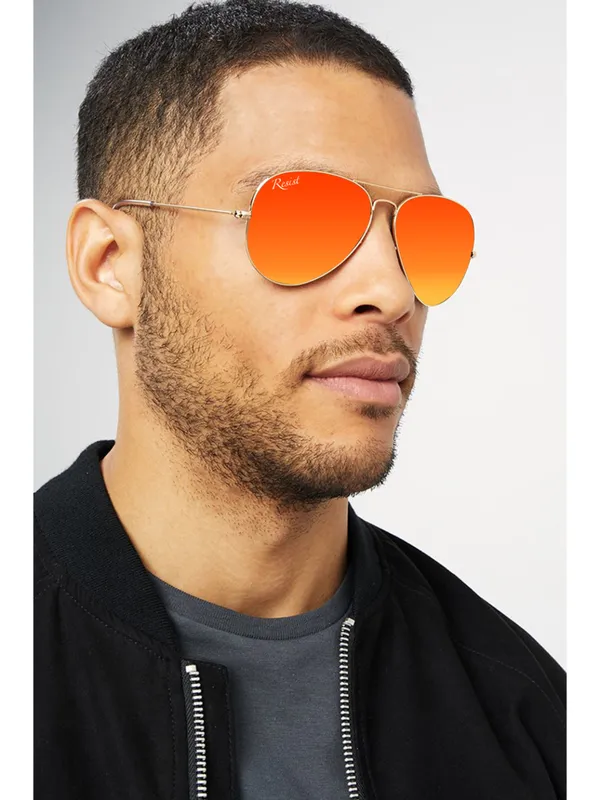 UV_Protected_Gold_Orange_Reflector_Aviator_Sunglasses_for_Men_and_Women
