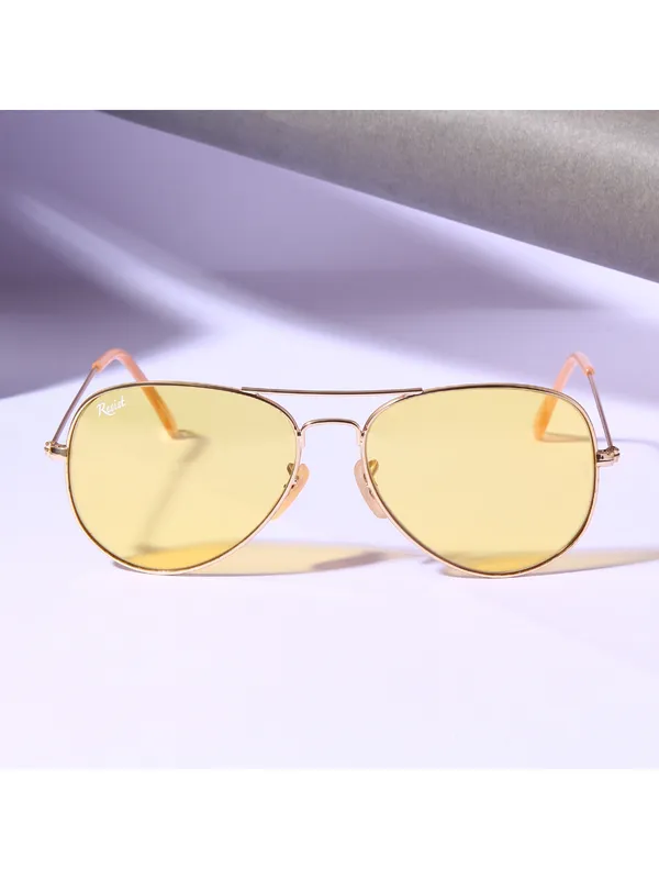 UV_Protected_Gold_Yellow_Night_Vision_Aviator_Sunglasses_for_Men_and_Women