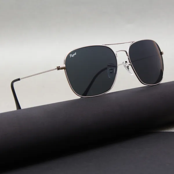 UV_Protected_Silver_Black_Square_Sunglasses_For_Men_&_Women