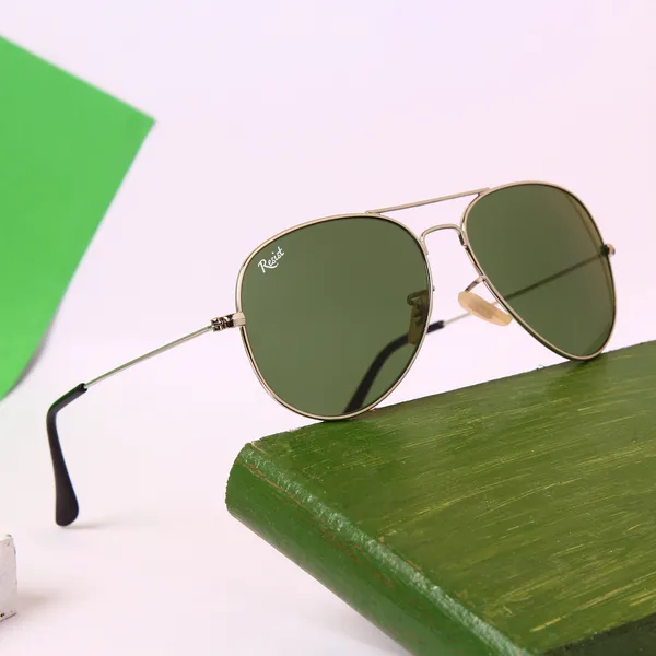 UV_Protected_Silver_Green_Aviator_Sunglasses_For_Men_&_Women