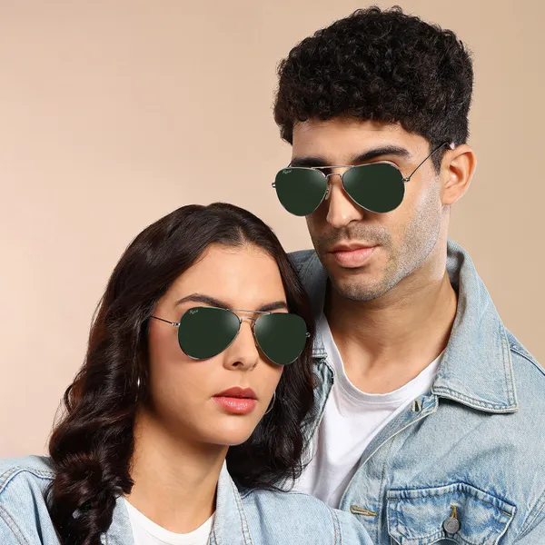 UV_Protected_Silver_Green_Aviator_Sunglasses_For_Men_&_Women