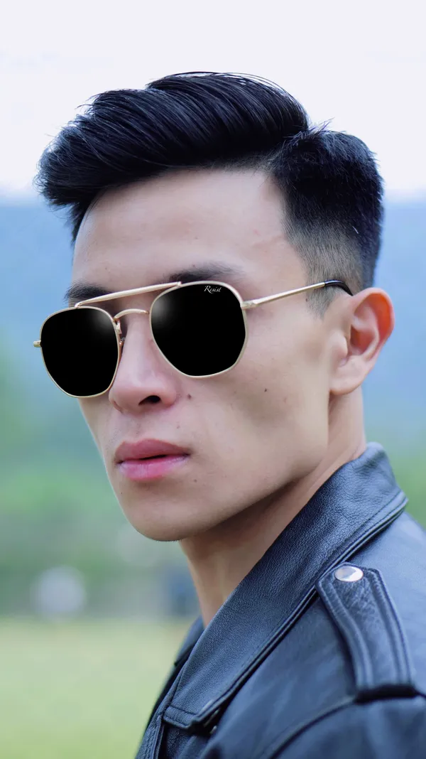 UV_Protected_Gold_Black_Hexagonal_Sunglasses_For_Men_&_Women