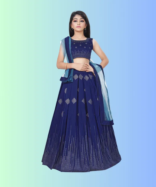 Prawah_Kids_Girls__Party_Wear_Ston_Work_Hevi_Lehenga_Choli_for_kids_girls