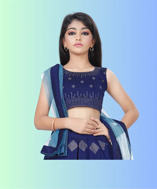 Prawah_Kids_Girls__Party_Wear_Ston_Work_Hevi_Lehenga_Choli_for_kids_girls