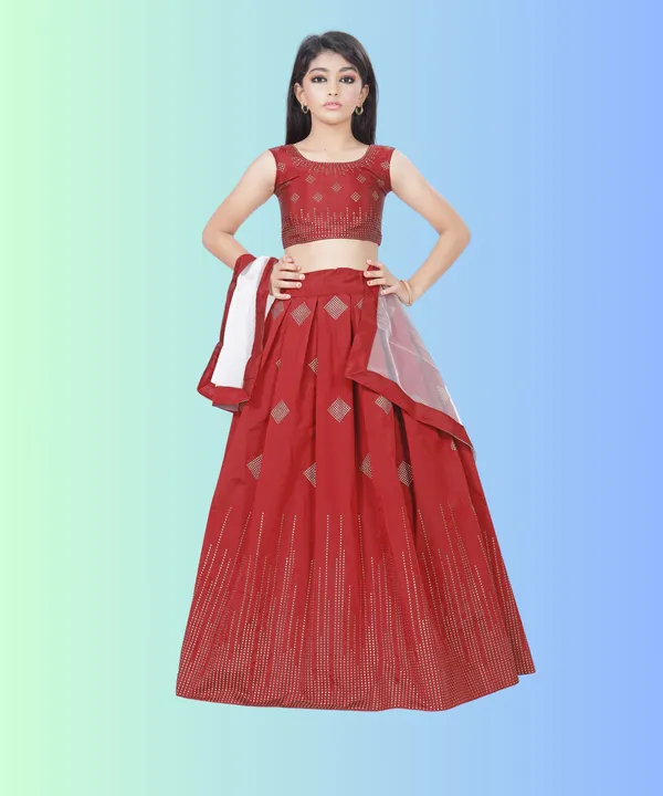 Prawah_Kids_Girls__Party_Wear_Ston_Work_Hevi_Lehenga_Choli_for_kids_girls