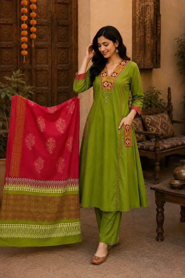 Beautiful_Embroidery_Kurta_and_Pant_With_Dupatta