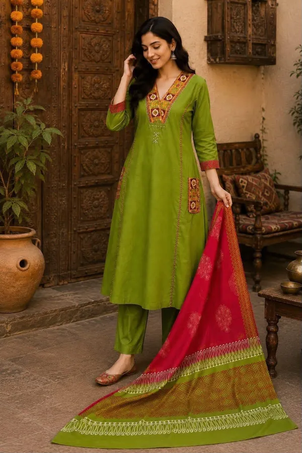 Beautiful_Embroidery_Kurta_and_Pant_With_Dupatta