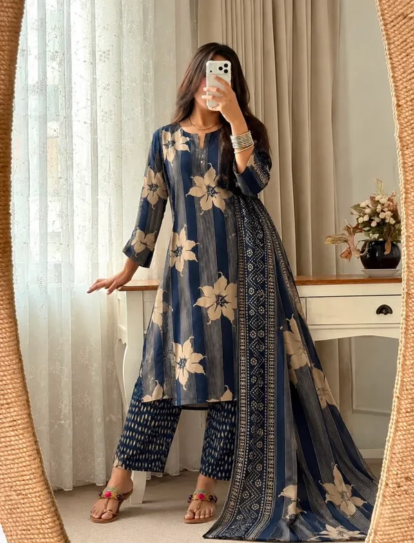 Cotton_Kurta_and_Pant_&_Dupatta_(3pcs_Set)