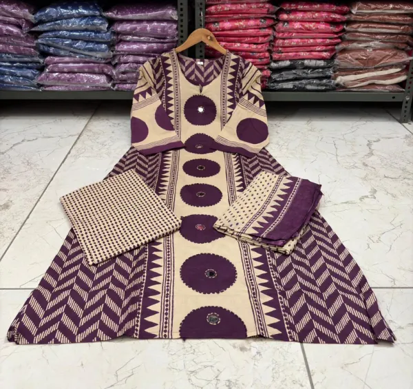 Purple_Cotton_A-Line_Kurta_with_Mirror_Yoke_Suit