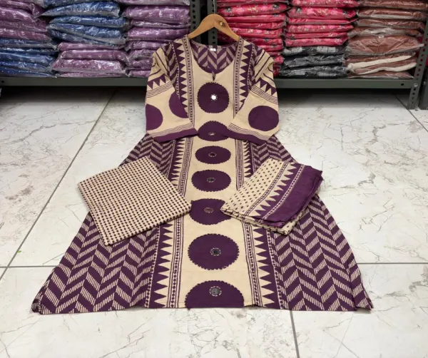 Purple_Cotton_A-Line_Kurta_with_Mirror_Yoke_Suit