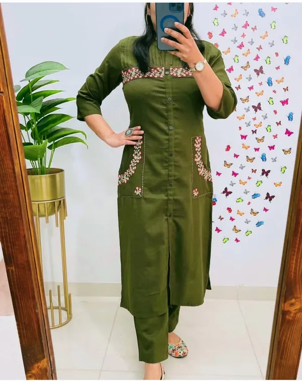 Women_Green_Embroidery_Kurta_and_Pant