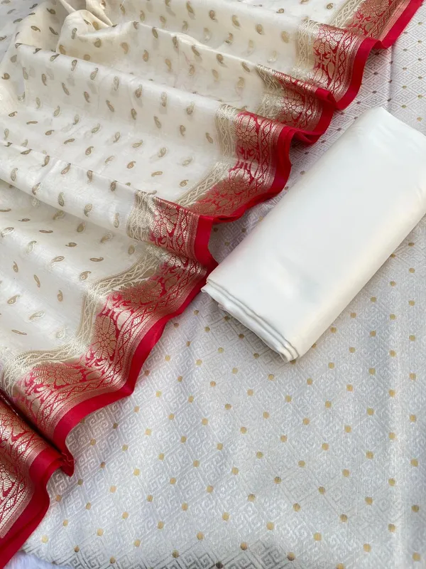 Off_white_resham_weave_Banarasi_Suit_&_Lorex_Contrast_Border_Red_Dupatta_1200SKL_BM4