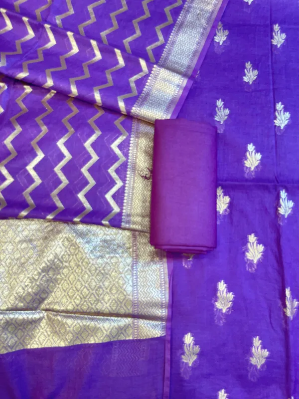 Purple_Mercerise_Silk_Floral_Zari_Booti_with_Zig-Zag_Dupatta_Banarasi_Suit_11SKL_MSRS5