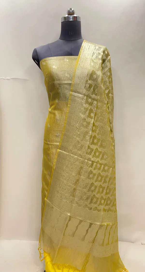 Humairah_Yellow_Crush_Tissue_Floral_Zari_Booti_3_pcs_Suit_Set_with_Plain_Bottom_and_Floral_Zari_Checkered_Booti_Yellow_Dupatta
