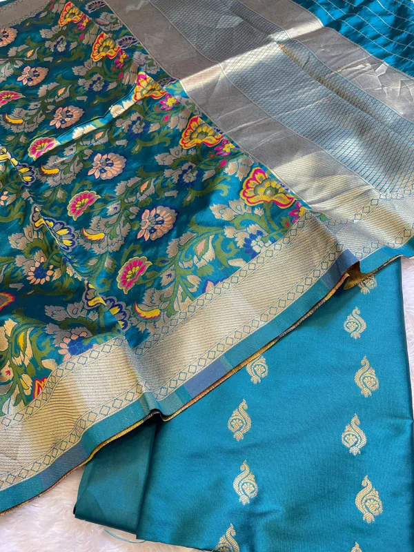 Teal_Blue_Katan_Silk_Zari_Booti_Banarasi_3_pcs_Suit_Set_with_Multicolor_Mina_Dupatta_700SKL_KS7