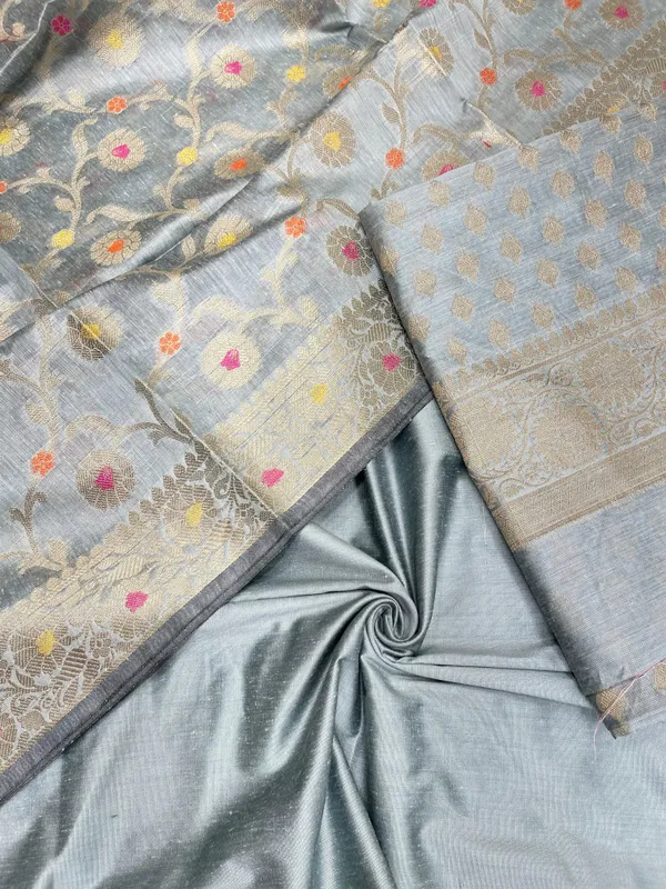 Humairah_Seagreen_Cotton_Floral_Zari_Chunri_Booti_3_pcs_Suit_set_with_Plain_Bottom_and_Floral_Zari_Minakari_Jaal_Seagreen_Dupatta