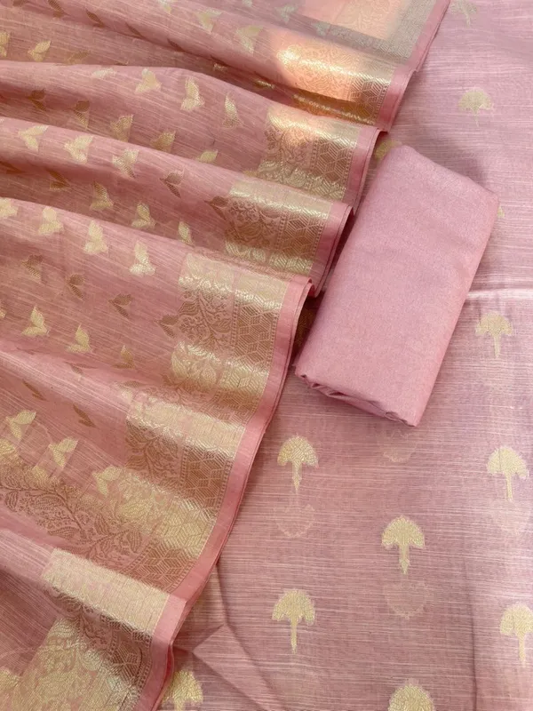 Peach_Cotton_Linen_Floral_Zari_Booti_Banarasi_Suit_with_Patti_Booti_Dupatta_120DAN_CL1