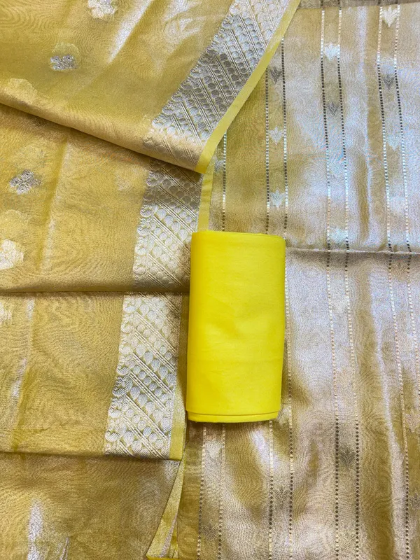 Yellow_Tissue_Silk_Zari_Stripe_Banarasi_3_pcs_Suit_Set_1100SKL_TSU2