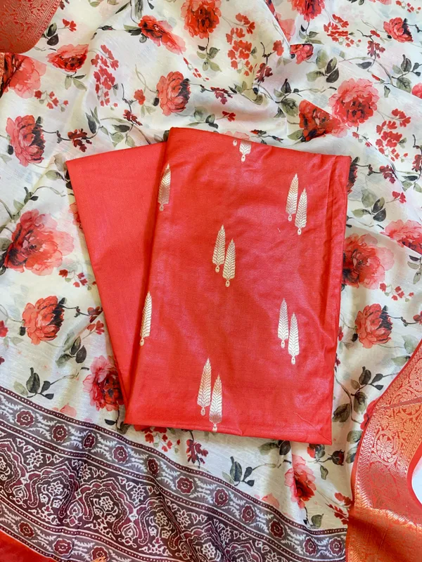 Red_Pure_Mercerise_Silk_Banarasi_3_pcs_Suit_Set_with_Crush_Tissue_Dupatta_1000SKL_MP4