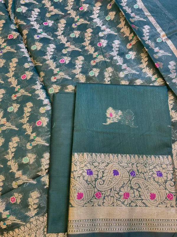 Darkgreen_Cotton_Resham_Mina_Floral_Booti_Paisley_Mina_Border_Banarasi_Suit_625SHL_CT23