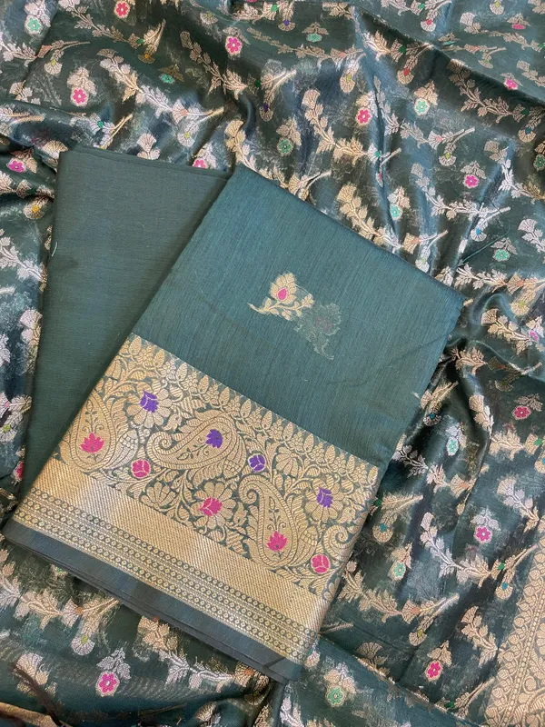 Darkgreen_Cotton_Resham_Mina_Floral_Booti_Paisley_Mina_Border_Banarasi_Suit_625SHL_CT23