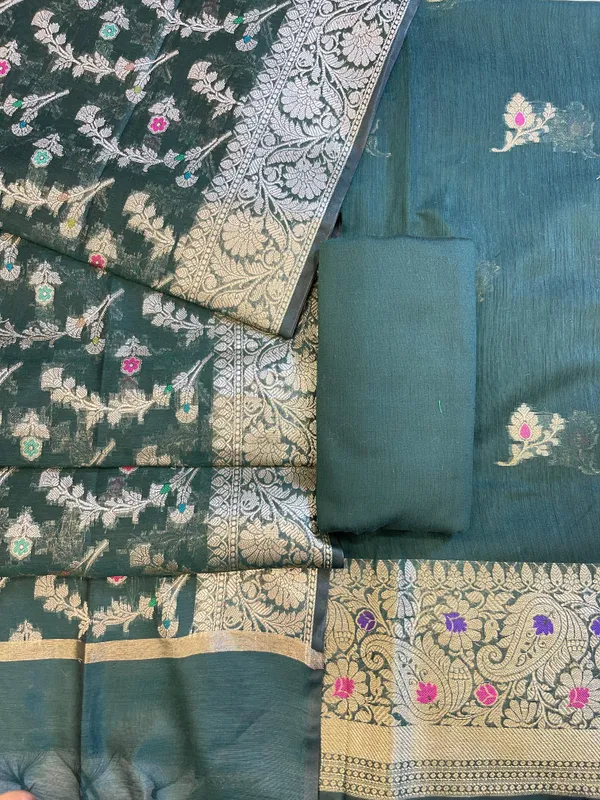 Darkgreen_Cotton_Resham_Mina_Floral_Booti_Paisley_Mina_Border_Banarasi_Suit_625SHL_CT23