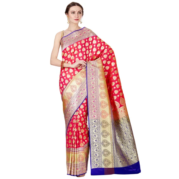 Humairah_Presents_Pink_Satin_Silk_Saree_With_Blouse_Piece(JA63_PINK_Free_Size)