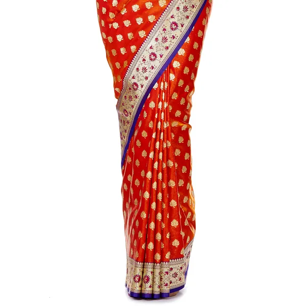 Humairah_Presents_Orange_Satin_Silk_Saree_With_Blouse_Piece_GEJA29
