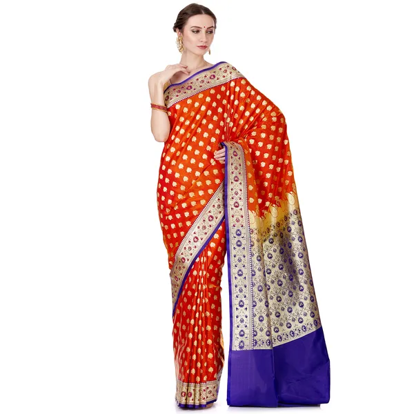Humairah_Presents_Orange_Satin_Silk_Saree_With_Blouse_Piece_GEJA29