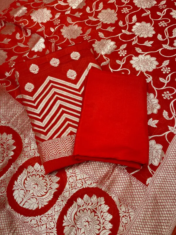 Pure_Handloom_Red_Khaddi_Georgette_Floral_Zari_Booti_Banarasi_Suit_32MUB_KG1