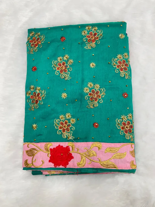 Seagreen_Cotton_Blend_Zari_Embroidery_Banarasi_Saree_600KS_11
