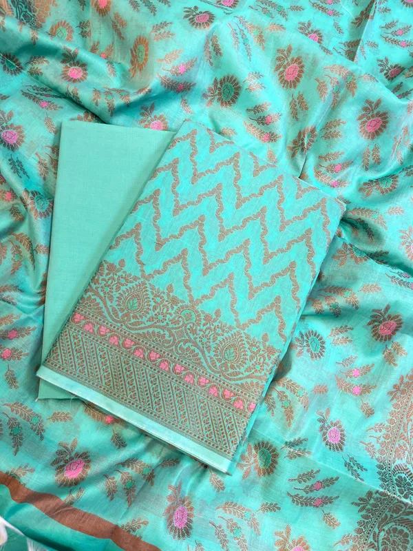 Seagreen_Cotton_Resham_Zari_Zig-Zag_Banarasi_Suit_625SHL_CT32