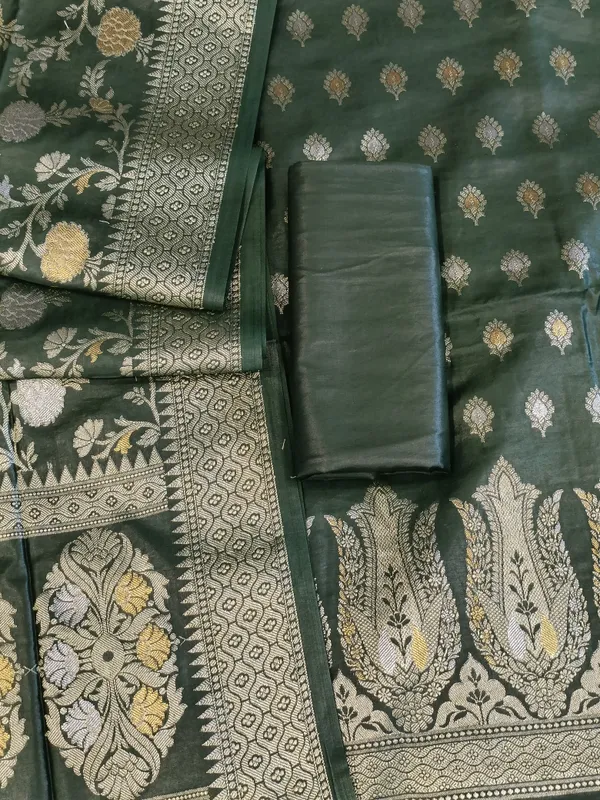 Darkgreen_Cotton_Dyable_Alfi_Zari_Booti_Banarasi_Suit_with_Floral_Zari_Jaal_Banarasi_Suit_13SHL_DAS2