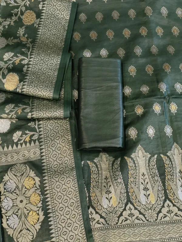 Darkgreen_Cotton_Dyable_Alfi_Zari_Booti_Banarasi_Suit_with_Floral_Zari_Jaal_Banarasi_Suit_13SHL_DAS2