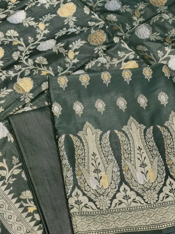 Darkgreen_Cotton_Dyable_Alfi_Zari_Booti_Banarasi_Suit_with_Floral_Zari_Jaal_Banarasi_Suit_13SHL_DAS2