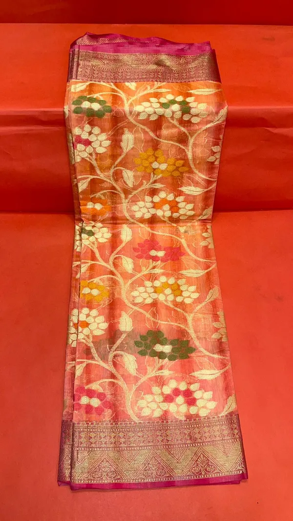 Pink_Matka_Silk/Silk_Blend_Banarasi_Sarees_For_Women_GEMTKSLK_141
