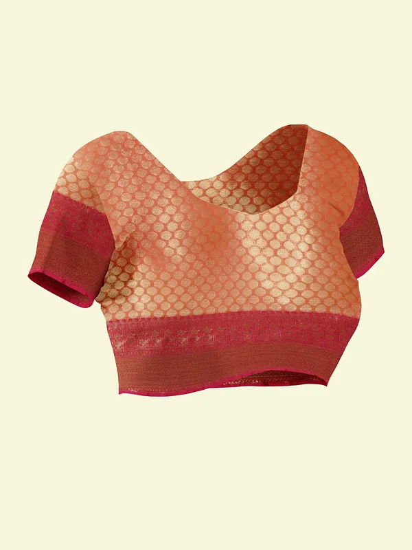 Pink_Matka_Silk/Silk_Blend_Banarasi_Sarees_For_Women_GEMTKSLK_141