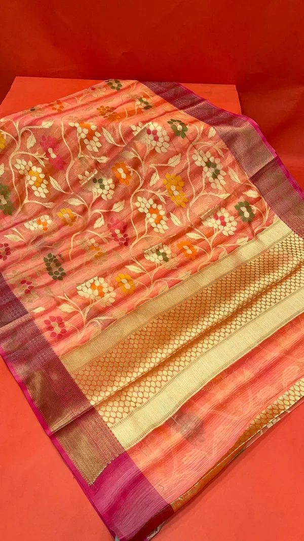 Pink_Matka_Silk/Silk_Blend_Banarasi_Sarees_For_Women_GEMTKSLK_141