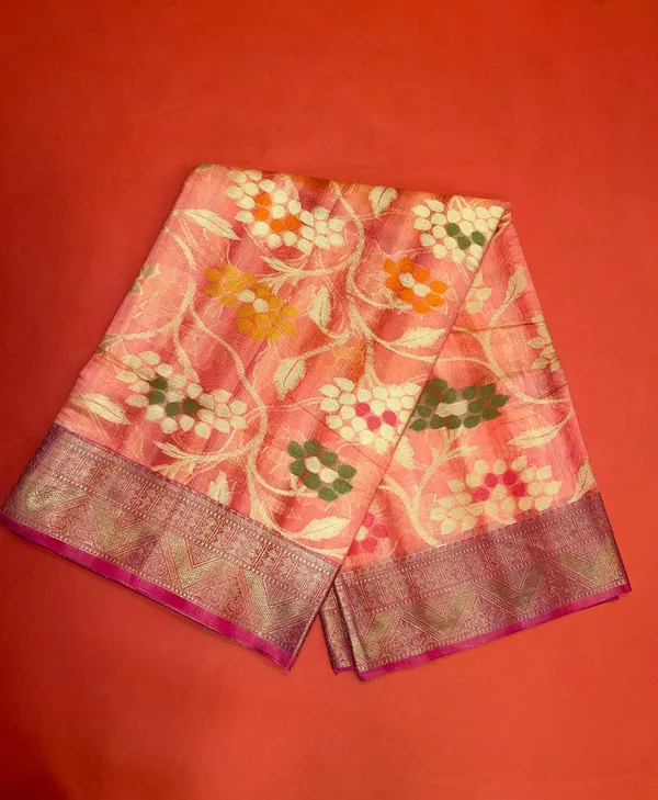 Pink_Matka_Silk/Silk_Blend_Banarasi_Sarees_For_Women_GEMTKSLK_141