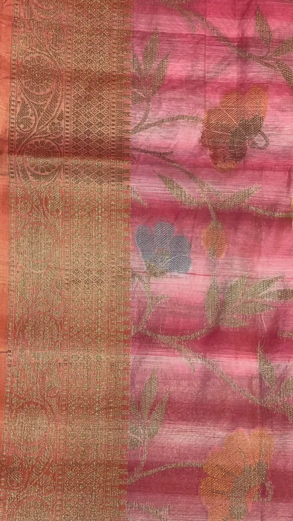 Peach_Matka_Silk/Silk_Blend_Banarasi_Sarees_For_Women_GEMTKSLK_100
