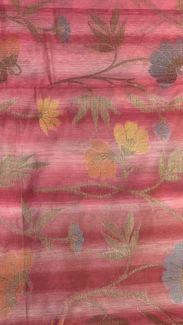 Peach_Matka_Silk/Silk_Blend_Banarasi_Sarees_For_Women_GEMTKSLK_100
